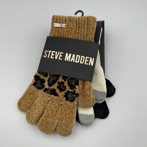 *New* Steve Madden Women’s 3 Pack Gloves - Leopard, Cream, and Black